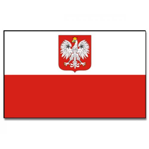 Vlajka Promex Poľsko so symbolom 150 x 90 cm