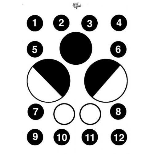 Terč Red Dot One Spirit Legend vzor 2 - bílý-černý