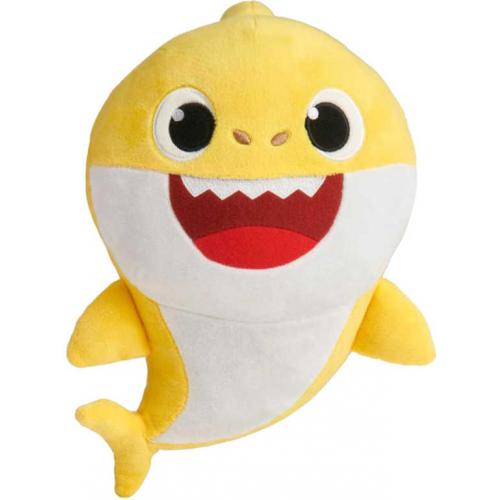 Plyšový Baby Shark na baterie se zvukem - žlutý