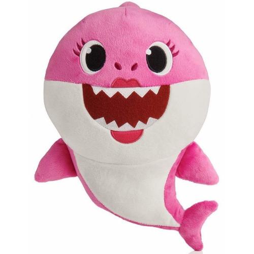 Plyšový Baby Shark na baterie se zvukem - růžový