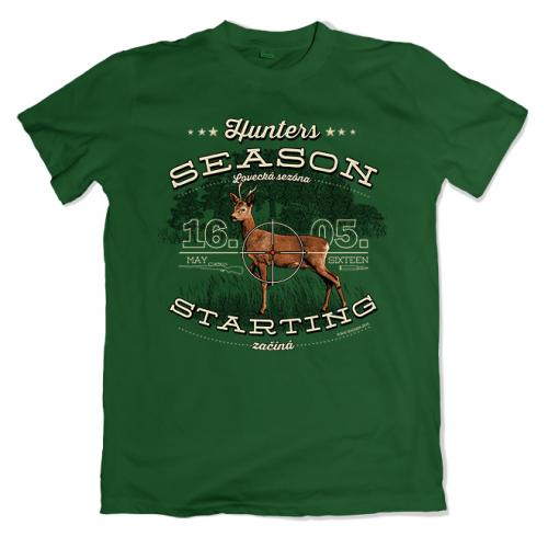 Tričko poľovnícke Bad Badger Srnec - zelené