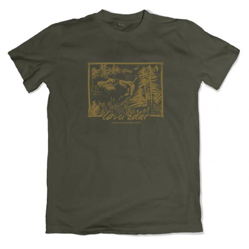 Tričko poľovnícke Bad Badger Vetriaci kanec - olivové