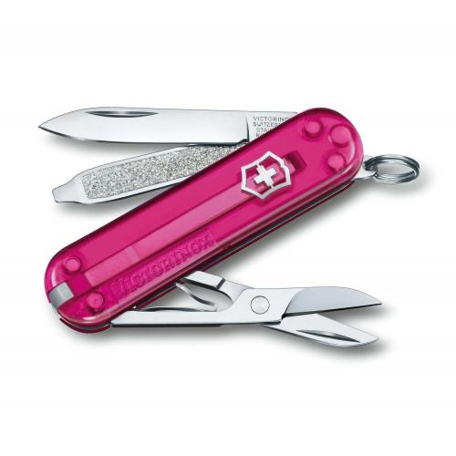 Nôž zatvárací Victorinox Classic Translucent - ružový