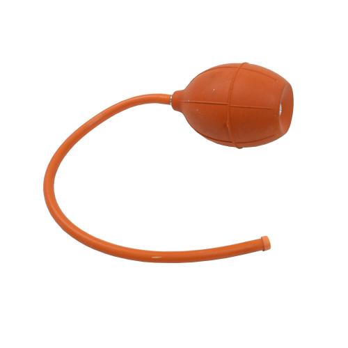 Gumový balónek ofukovací s hadičkou - oranžový