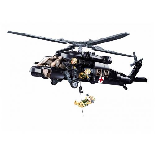 Stavebnice Sluban Model Bricks Helikoptéra UH-60 M38-B1012