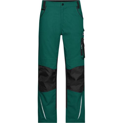 Kalhoty pracovní James & Nicholson 832 - tmavě zelené-černé