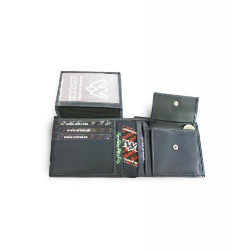 Pánska kožená peňaženka Arwel 4701 - modrá-červená
