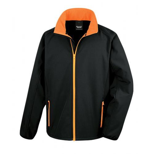 Softshellová pánska bunda Alex Fox Nebraska - černá-oranžová