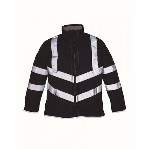 Bunda fleecová Yoko Hi-Vis Kensington Jacket - čierna