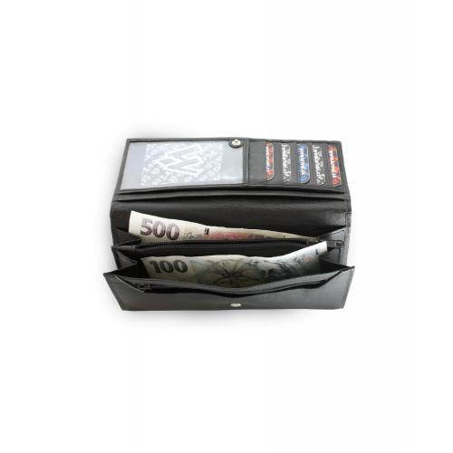 Dámska kožená listová peňaženka Arwel 2018 - čierna