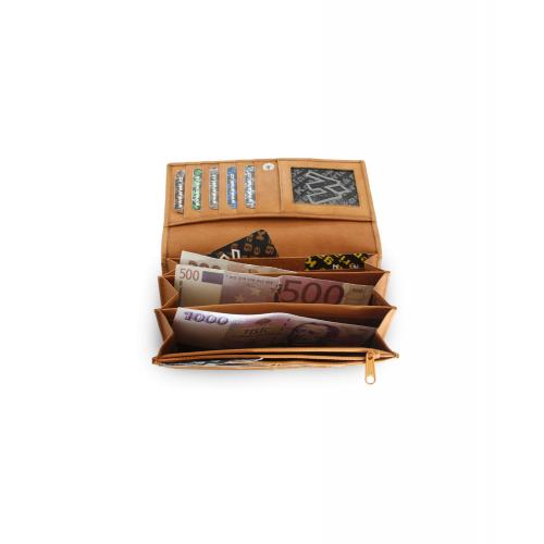 Dámska kožená listová peňaženka Arwel 7233 - svetlo hnedá