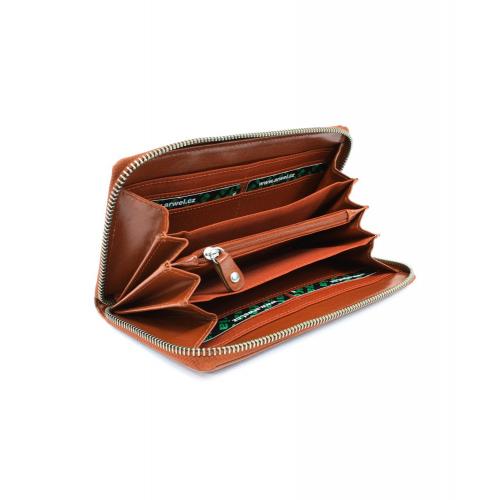 Dámska kožená listová peňaženka Arwel 3559 - hnedá