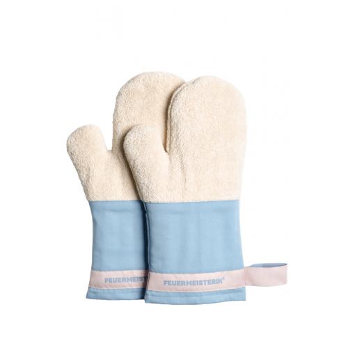 Kuchyňské rukavice Feuermeister Premium - bílé-modré