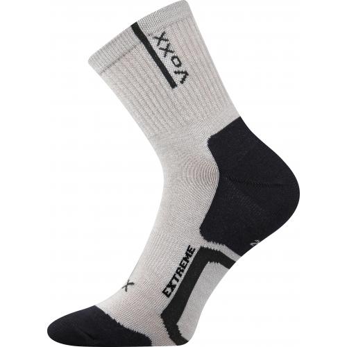 Ponožky antibakteriálne Voxx Josef - svetlo sivé-čierne