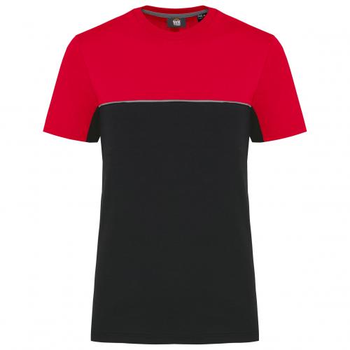 Pracovní triko dvoubarevné WK - černé-červené