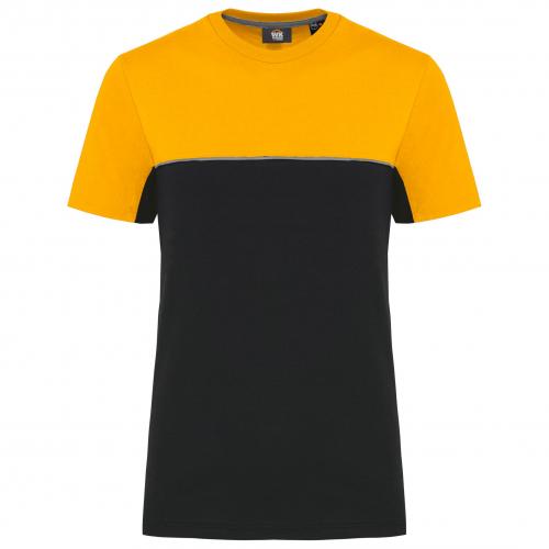 Pracovní triko dvoubarevné WK - černé-žluté