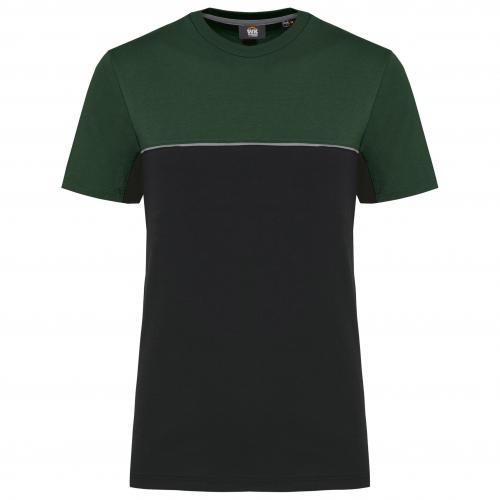 Pracovné tričko dvojfarebné WK - čierne-zelené