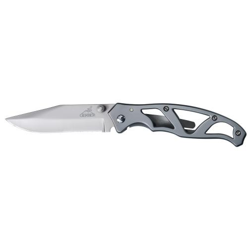 Nôž Gerber Mini Paraframe II s hladkým ostrím - strieborný