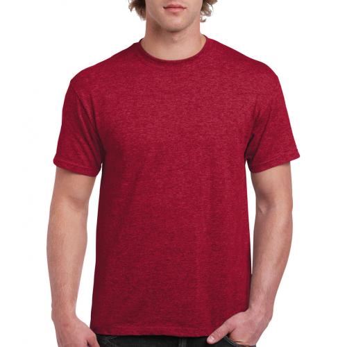 Tričko Gildan Ultra - červené-sivé