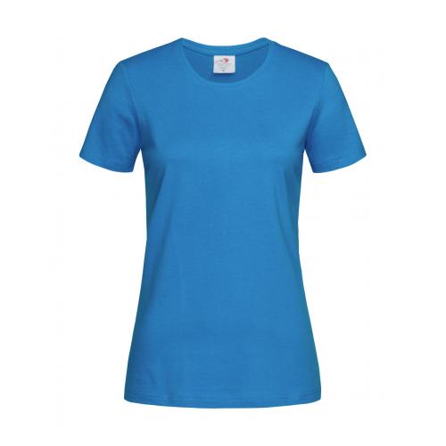 Tričko dámske Stedman Fitted s okrúhlym výstrihom - ocean blue