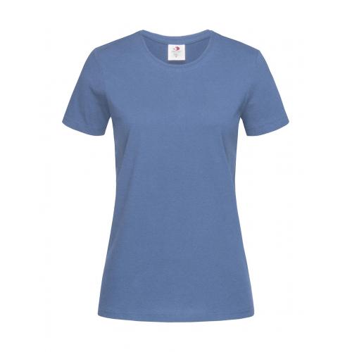 Tričko dámské Stedman Fitted s kulatým výstřihem - středně modré