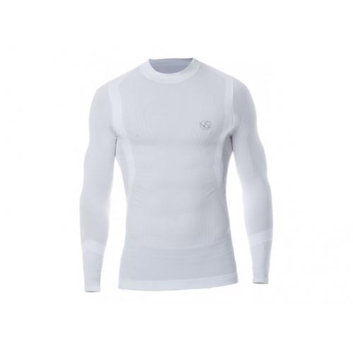 Pánske funkčné športové tričko Vivasport dlhý rukáv - biele