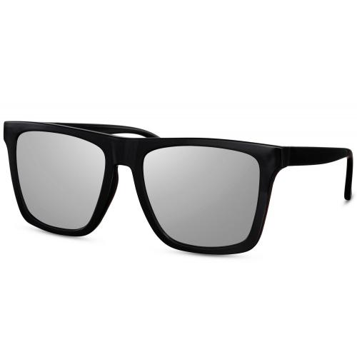 Slnečné okuliare Solo Mirrorcube - čierne-strieborné