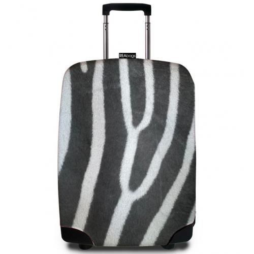 Obal na kufr REAbags 60-80 cm Zebra - černý-bílý