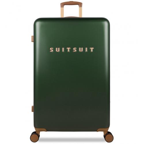Cestovný kufor Suitsuit Fab Seventies 91 l - zelený-hnedý