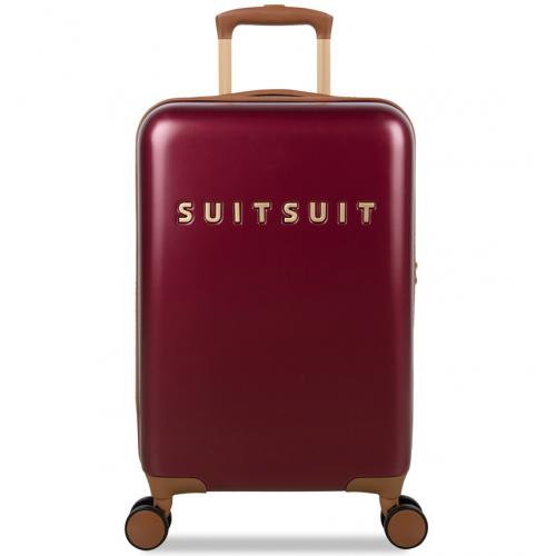 Cestovní kufr Suitsuit Fab Seventies 32 l - červený-hnědý