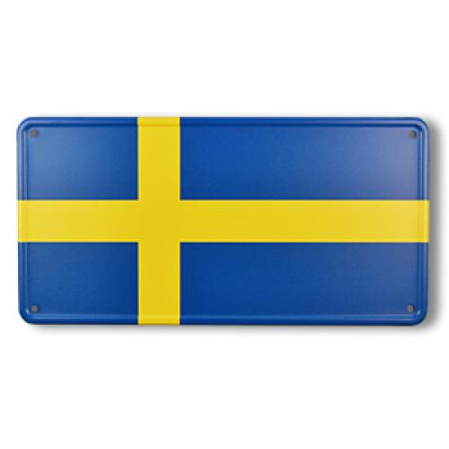 Cedule plechová Promex vlajka Švédsko