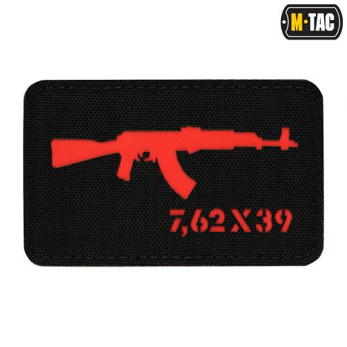 Nášivka M-Tac zbraň AKM 7,62х39 - černá-červená