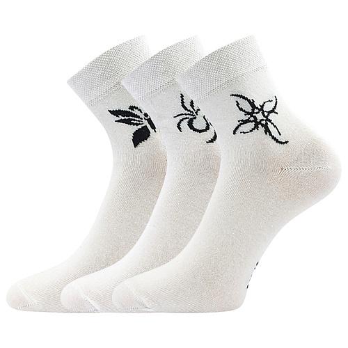 Ponožky dámske Boma Tatoo 3 páry - biele