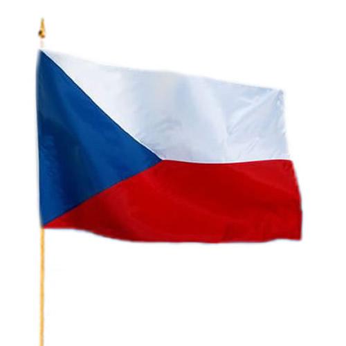 Vlajka Česká republika na tyčce 30x45 cm
