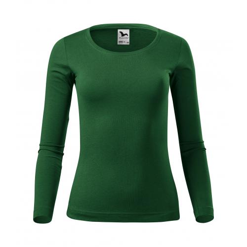 Tričko dámske Malfini Fit-T dlhý rukáv - tmavo zelené