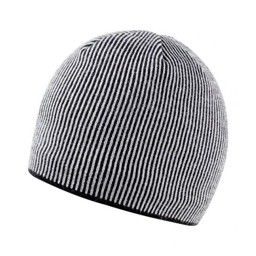 Čepice zimní CoFEE Stripe - bílá-černá