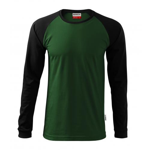 Tričko unisex Rimeck Street Long Sleeve - zelené-čierne