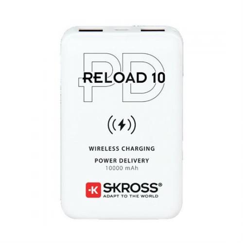 Powerbanka Skross Reload 10 Wireless Qi PD 10000mAh - biela