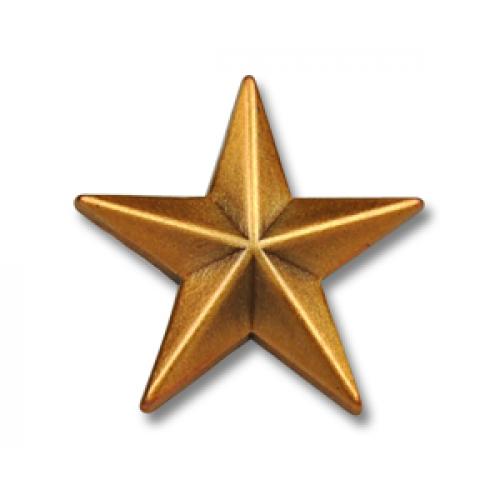 Hviezda 3D 15mm (pin) - zlatá