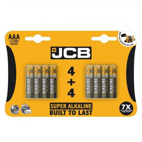 Baterie JCB super alkalická AAA 8 ks