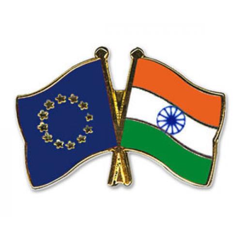 Odznak (pins) 22mm vlajka EU + Indie