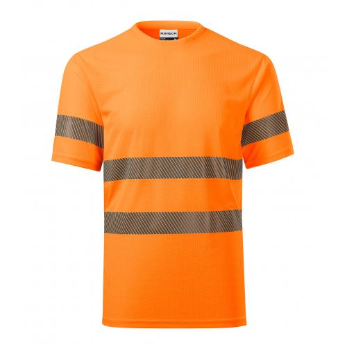 Tričko unisex Rimeck HV Dry - oranžové svítící