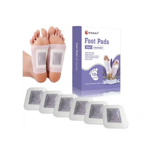 Náplasť na nohy na obnovenie energie a vitality Lavender 10 ks - biela