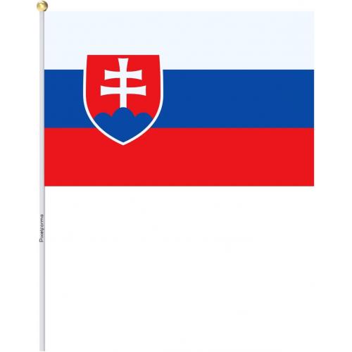 Praporek na tyčce vlajka Slovensko 14 x 21