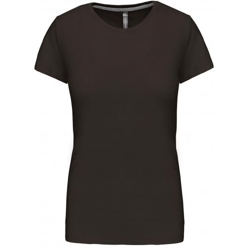 Dámské tričko Kariban s krátkým rukávem - tmavé khaki