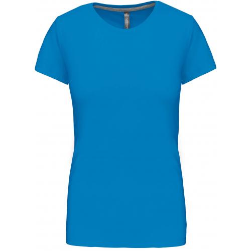Dámské tričko Kariban s krátkým rukávem - středně modré