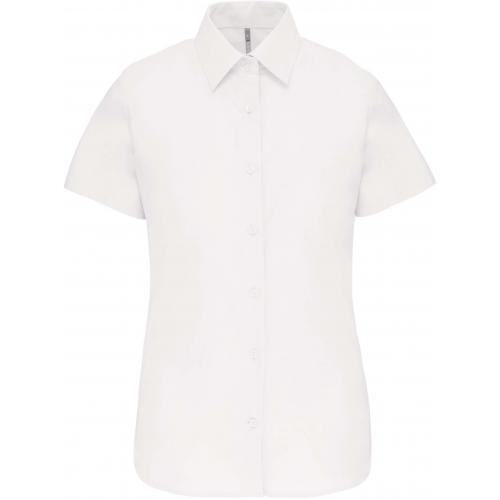 Košile dámská s krátkým rukávem Kariban Oxford - bílá