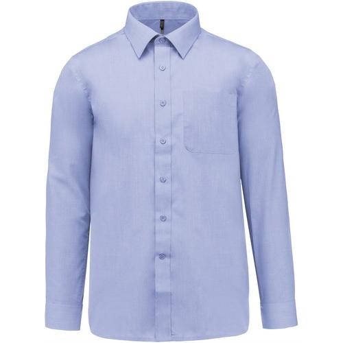 Pánska košeľa Kariban dlhý rukáv JOFREY - svetlo modrá
