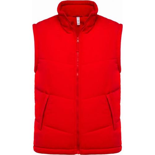 Pánská vesta Kariban Fleece Lined Bodywarmer - červená