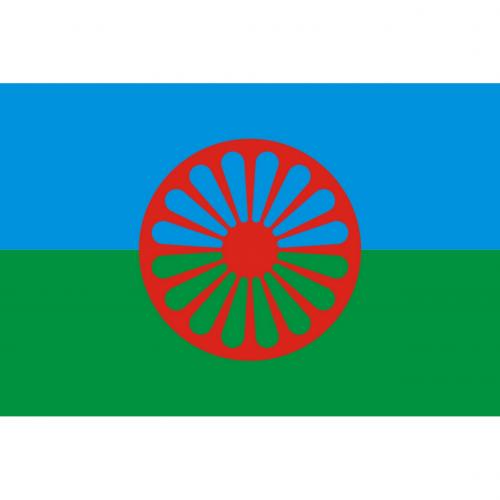 Vlajka rómska 240x150 cm - farebná